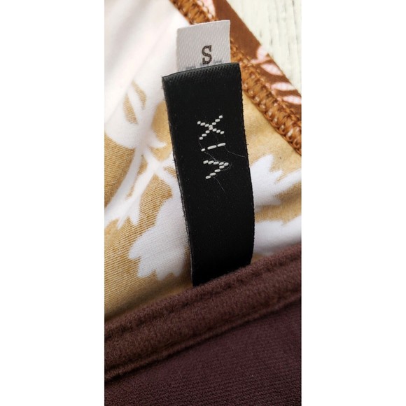 Vix by Paul Hermanny Bandeau Bikini Top Brown Pink Leaves Womens SZ Small  NEW - Picture 3 of 3